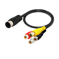 Câble répartiteur en Y personnalisé mâle-mâle 3,5 mm mini-jack vers double RCA pour caméra et utilisation automobile, gaine en PVC