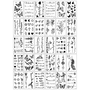 Tatuaje Temporal de Mariposa con Impresión UV, Laminado Brillante, Resistente al Agua, de Alta Calidad, para Aplicación en Brazos y Cuerpo, Venta al Por Mayor - Product Image 1