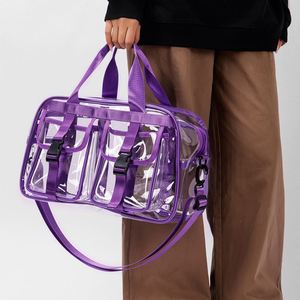 Summer Outdoor Travel PVC Beach Bags Waterproof PVC Crossbody Sling Bag Lightweight Clear PVC Tote Bags - Product Image 2