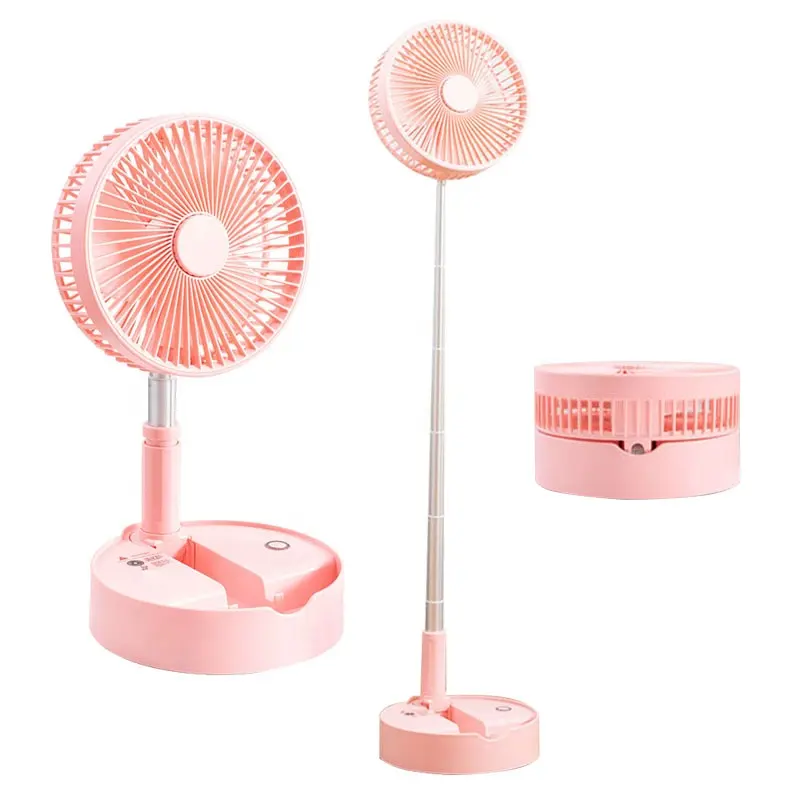 Telescopic Folding USB Charging Adjustable Shaking Head Mini Rechargeable Portable Electric Stable Stand Desktop Fan Hone Office