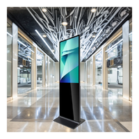 Afficheur publicitaire vertical pour entreprise en libre-service, installation murale flexible, affiche numérique avec SDK 43"-98" 1080p