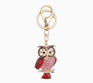 Creative Cartoon <strong>Owl</strong> Car <strong>Keychain</strong> Bag Accessories Buckle Zinc Alloy Rhinestone Pendant <strong>Keychain</strong> - Product Image 1