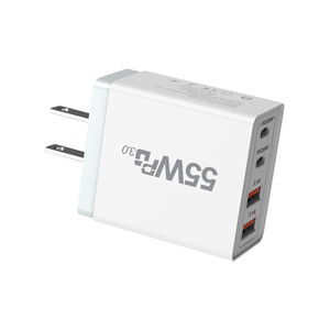 Chargeur double PD 55W 2A2C à charge rapide pour ordinateur portable blanc - Product Image 1