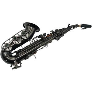 Petit instrument à <span class=keywords><strong>vent</strong></span> de saxophone alto à cor incurvé en clé plate D Qualité professionnelle Produit authentique Finition nickel noir - Product Image 5