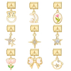 Fashion Charm for Bracelet with All-Match Golden Pendant Cross-Border Personalities Creative Accessory Italian Charm Bracelet - Product Image 1