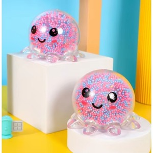 Balle sensorielle anti-stress en TPR en forme de pieuvre, luminescente, jouet à presser amusant en caoutchouc - Product Image 3