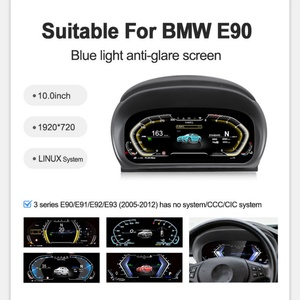 Tableau de bord numérique NaviHua 10 pouces pour BMW Série 3 E90 E91 E92 2005-2012, système Linux, écran LCD, panneau d'instruments, cluster automobile - Product Image 1