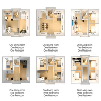 Maison modulaire préfabriquée sur mesure, toit plat, toit en pente, installation rapide, ISO CE