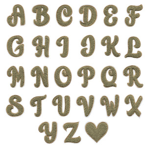 Nuevo diseño de hierro en dibujos animados Morandi Color bordado Chenille Lover Heart Letter Patch - Product Image 5