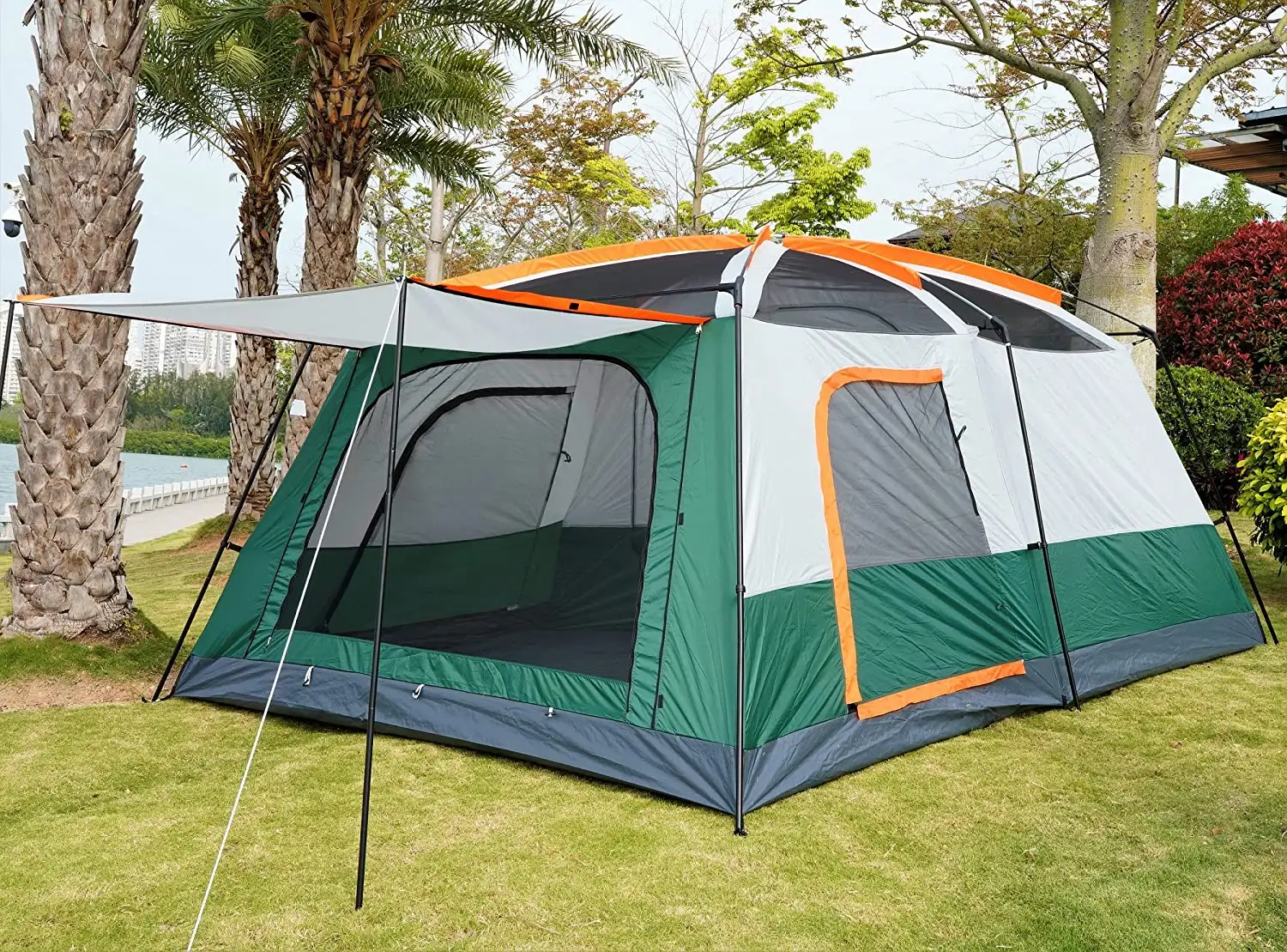 WOQI 도매 더블 레이어 텐트 야외 맞춤형 방수 캠핑 인스턴트 돔 텐트