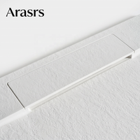 Receveurs de douche en résine 1200x800 avec drain linéaire inclus, densité qualité pierre naturelle, certifiés CE pour salles de bain
