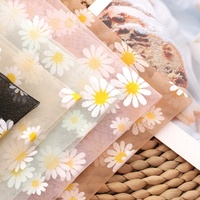 DANLU Nouveau produit 2021 Tissu de robe en maille à motif tournesol en polyester réversible, tissu de robe en maille à sequins et dentelle tissée blanc