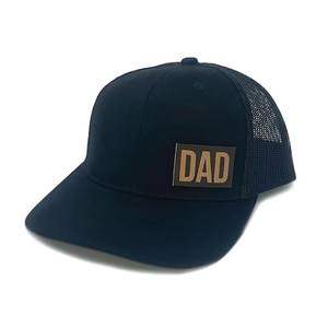Casquette de camionneur personnalisée en maille pour hommes, logo 3d à 6 panneaux, avec écusson en cuir personnalisé, casquettes à l'arrière, casquette de camionneur - Product Image 1