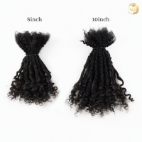 Vente en gros d'usine 8 pouces 0,6 cm 1B #   Extensions de dreadlocks Lisa Locs 100% cheveux humains Remy, bouclées, pour femme noire américaine
