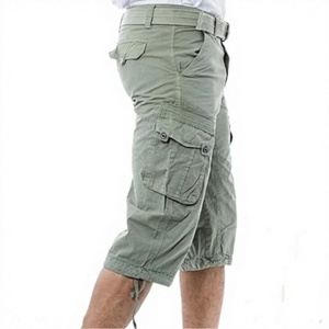 Wholesale Custom Design Men's Cargo <b>Shorts</b> Multi Pocket Loose Fit <b>3</b>/<b>4</b> Length Casual Stylish and Everyday Streetwear Bottoms - Product Image 6