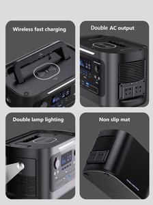 Senter pengisi daya nirkabel portabel <span class=keywords><strong>600W</strong></span>, baterai Lithium Ion gelombang sinus murni Panel surya tanpa kabel - Product Image 4