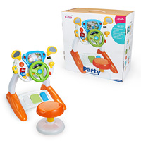 Máquina de conductor de bebé, juego de controlador de simulación de música educativa temprana de plástico, volante, juguete de conducción de coche