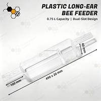 Mangeoire à abeilles en plastique de 0,75 litre pour sirop d'eau, pour ruche, avec oreilles latérales extensibles et découpables