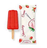 Sacs à Popsicle Soudés au Dos en Aluminium pour Aliments Surgelés, Emballage de Bâtonnets de Crème Glacée en Plastique Alimentaire Personnalisé à Logo, Vente Chaude