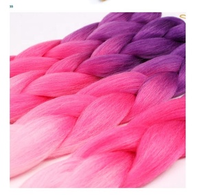 24 pollici 100g Ombre Verde Rosa Pronto per la spedizione del Commercio All'ingrosso di Estensione Dei <span class=keywords><strong>Capelli</strong></span> Sintetici Intrecciare I <span class=keywords><strong>Capelli</strong></span> Jumbo - Product Image 5