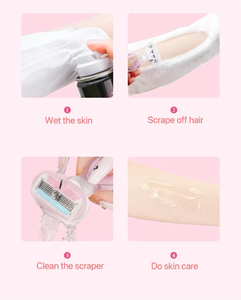 เครื่องโกนขนแบบ 5 ใบมีด ใช้ซ้ำได้ สำหรับโกนขนบิกินี่ ขนาดเล็ก กำจัดขนได้ 5 ใบมีด สำหรับผู้หญิง โกนขนตามร่างกาย พร้อมกล่องพกพา - Product Image 6