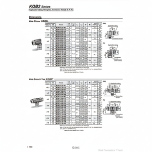 SMC Pneumatics Metal One-Touch Fittings Piezas neumáticas de - Product Image 1