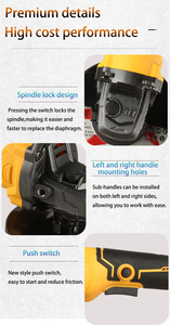 HIERKIN Professional 110-240V <strong>Angle</strong> <strong>Grinder</strong> <strong>Angle</strong> <strong>Grinder</strong> Brushless Machine Electric Power Tool Set Combo Mini <strong>Angle</strong> <strong>Grinder</strong> - Product Image 4