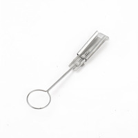 Clip de fixation circulaire pour câble à fibres optiques, pince à cale en acier pour intérieur, matériel de télécommunication FTTH, système de communication optique, fibre optique de branchement