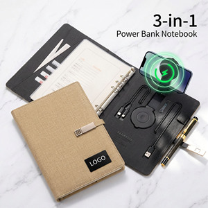 Unidad de Carga Magnética Inalámbrica de 8000mAh con Almacenamiento para Tarjetas y Boletos, USB, Regalo Corporativo con Detalles en Cuero PU - Product Image 1