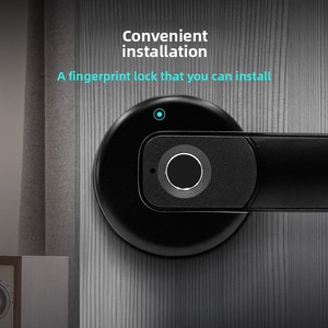 Cerradura Inteligente WiFi para Interiores de Aleación de Zinc con Huella Dactilar y Contraseña, Apertura con un Toque, Antirrobo, para Puertas de Madera, Hogar, Oficina, Apartamento, Datos en la Nube - Product Image 3