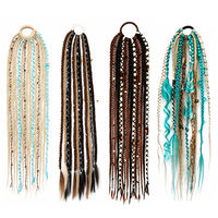 Queue de cheval en dreadlocks mat en fibre haute température, style euro-américain, respirante, tendance et confortable, pour l'exportation