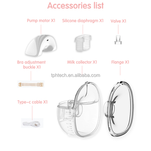 Extractor de Leche <span class=keywords><strong>Eléctrico</strong></span> Doble Manos Libres Más Vendido con Válvula de Pico de Pato y Sujetador de Extracción - Product Image 3