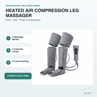 Masseur de jambes à air compressé chauffant, bottes de récupération sportive avec 4 modes et 4 intensités pour les pieds, les mollets et les cuisses