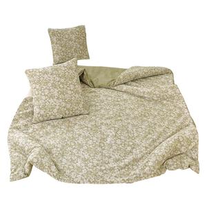 Seyana <b>Pillow</b> Blanket 40x40cm Unfolded To 105x145cm Pure Cotton Printed Plants And Flowers Design For Bed Or Sofa Use - Product Image 5