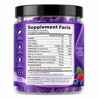 Gummies Nutritives NAD Plus Biotine Berbérine Collagène Nicotinamide Riboside pour l'Éclat de la Peau Féminine et l'Entretien Quotidien du Corps