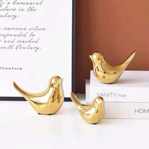 Wholesale cheap Creative design accessories luxury cute gold birds for Home decor gift TV cabinet table top office Ornaments