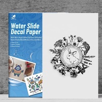 Populaire cristal Code verre Uv autocollant preuve toboggan décalcomanie Transparent personnalisé toboggan décalcomanies faisceau Laser papier de transfert d'eau