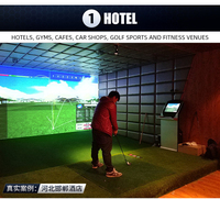Simulador de golf para interiores PGM P6 china, proyector de cámara 4K, sistema coreano, simulador virtual de golf para práctica de entrenamiento en casa
