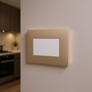 Placa de interruptores Champagne de 4 posiciones compatible con interruptores Vimar Arke - Product Image 3