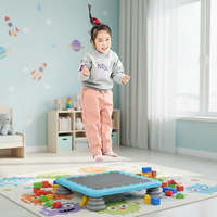 Tapis de saut pour enfants, équipement d'entraînement sensoriel, équipement de sport d'équilibre intérieur, jouet de trampoline, planche à ressorts pour enfants
