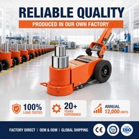 Cric hydraulique pneumatique 50 tonnes, outil de levage de camion robuste en métal