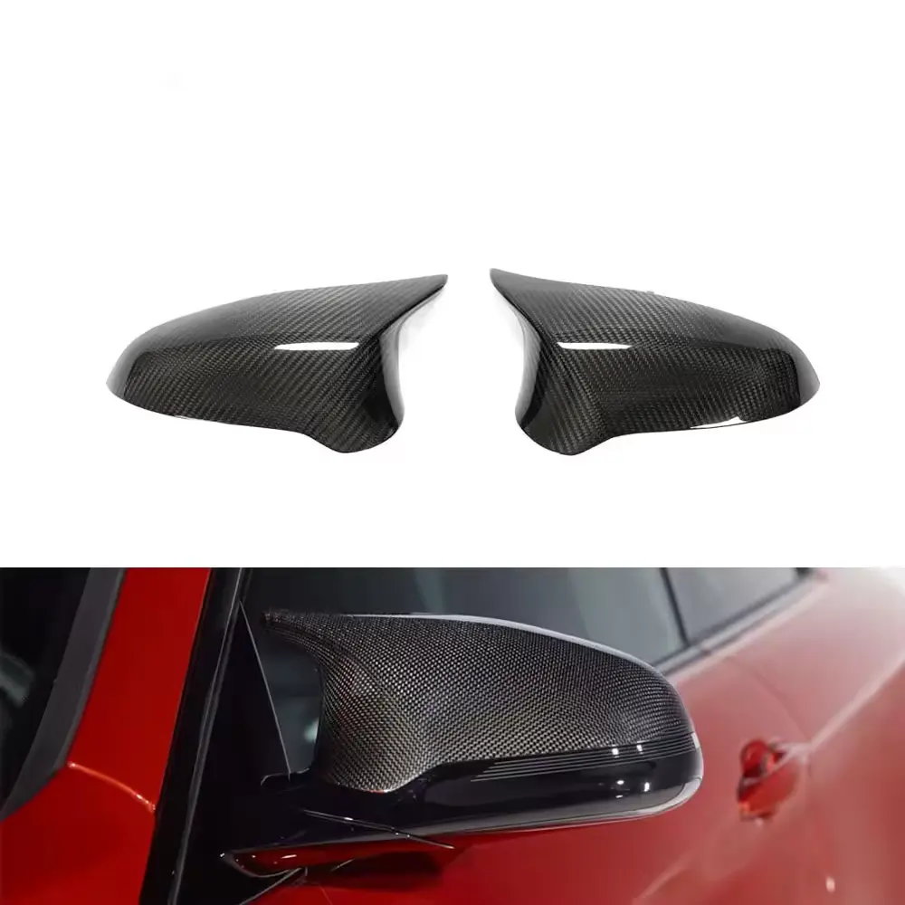 Dry Carbon Fiber door wing side mirror Cover Caps for BMW F80 M3 F82 F83 M4 F87 M2C 2018-2020 RHD