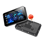 Caméra de tableau de bord de moto de 5 pouces, moniteur sans fil, Android Auto, CarPlay, affichage du jauge, CarPlay, caméra de tableau de bord de moto