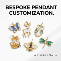 Pendentifs en résine émaillée série Nature, personnalisables avec logo, directement de l'usine, sans ternissement, plaqués or 18 carats, breloques en gros