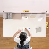 Bureau d'écriture en bois blanc étudiant enfant ordinateur Table d'étude hauteur manuelle réglable pour les enfants apprenant des meubles de maison