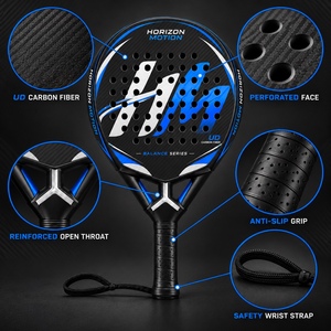 Raqueta de <span class=keywords><strong>Pádel</strong></span> de Fibra de Carbono UD, Forma Redonda, Cara Perforada, Logotipo Personalizado OEM ODM para Clubes y Marca Privada - Product Image 4