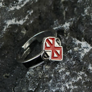 2024 nuevo Berserk símbolo anillo <span class=keywords><strong>Comic</strong></span> Play Berserker logotipo rojo anillos ajustables para Mujeres Hombres regalo de joyería de moda - Product Image 6