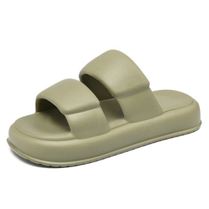Pantoufles à semelle épaisse pour hommes, chaussures de plage décontractées noires, semelle injectée, taille adulte 40-45 - Product Image 5