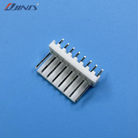 Conector Terminal Macho JINDA 2510-8A de 8 Pines y 2.54mm, Terminal de Latón para PCB, IP67, Corriente Nominal 3A 250V, Aplicación Recta Vertical