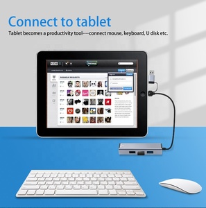 Adaptador 4 en 2 <span class=keywords><strong>USB</strong></span> C y <span class=keywords><strong>USB</strong></span> <span class=keywords><strong>a</strong></span> <span class=keywords><strong>RJ45</strong></span> LAN Ethernet con 3 HUB <span class=keywords><strong>USB</strong></span> para MacBook Pro, ChromeBook Pixel, iPad Pro y más - Product Image 6